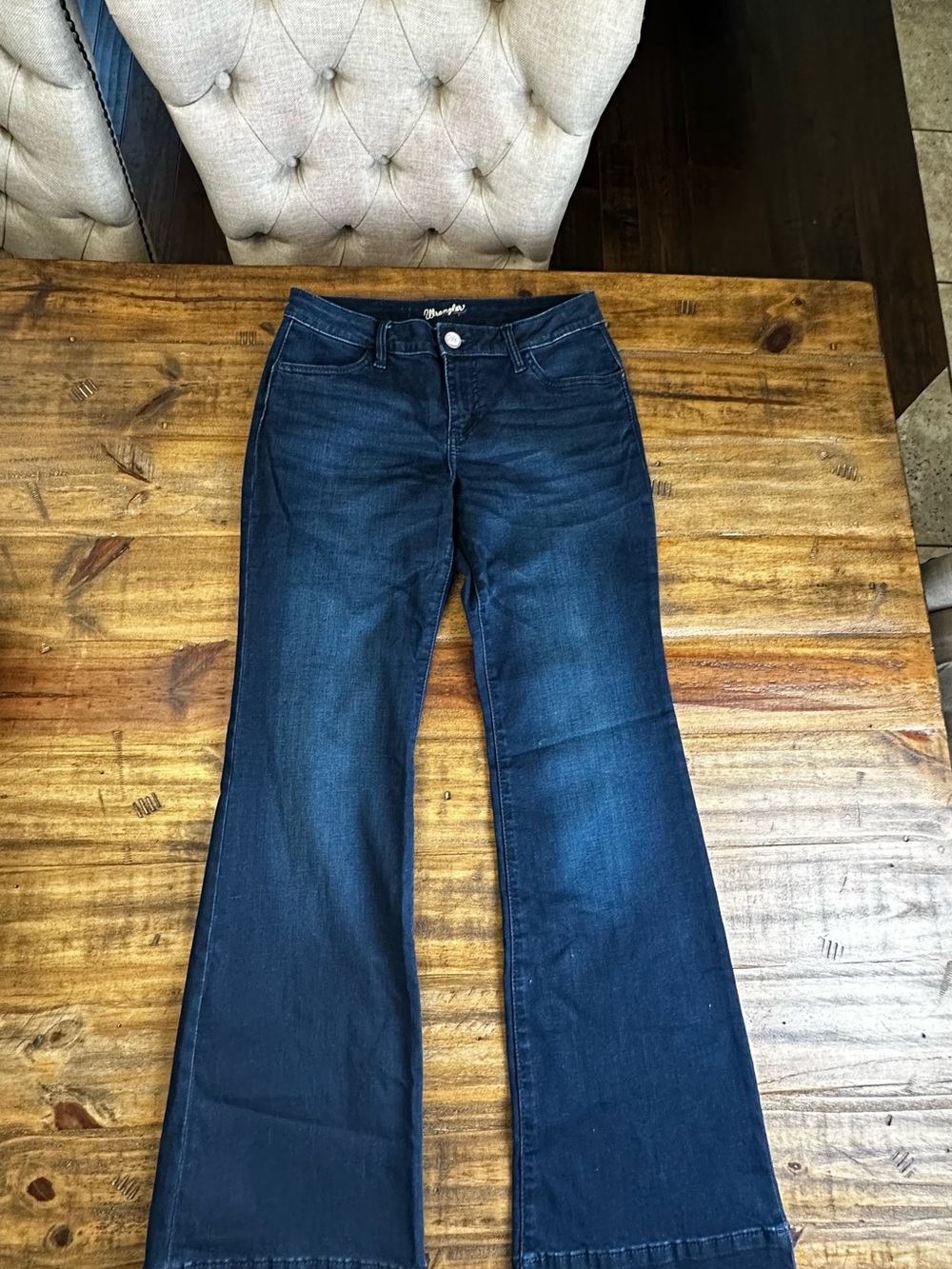 Wrangler Women's Dark Blue Flare Jeans